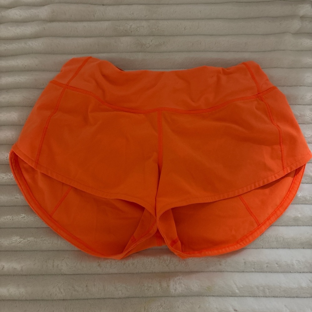 Lululemon Athletica Vibrant Orange Athletic Shorts